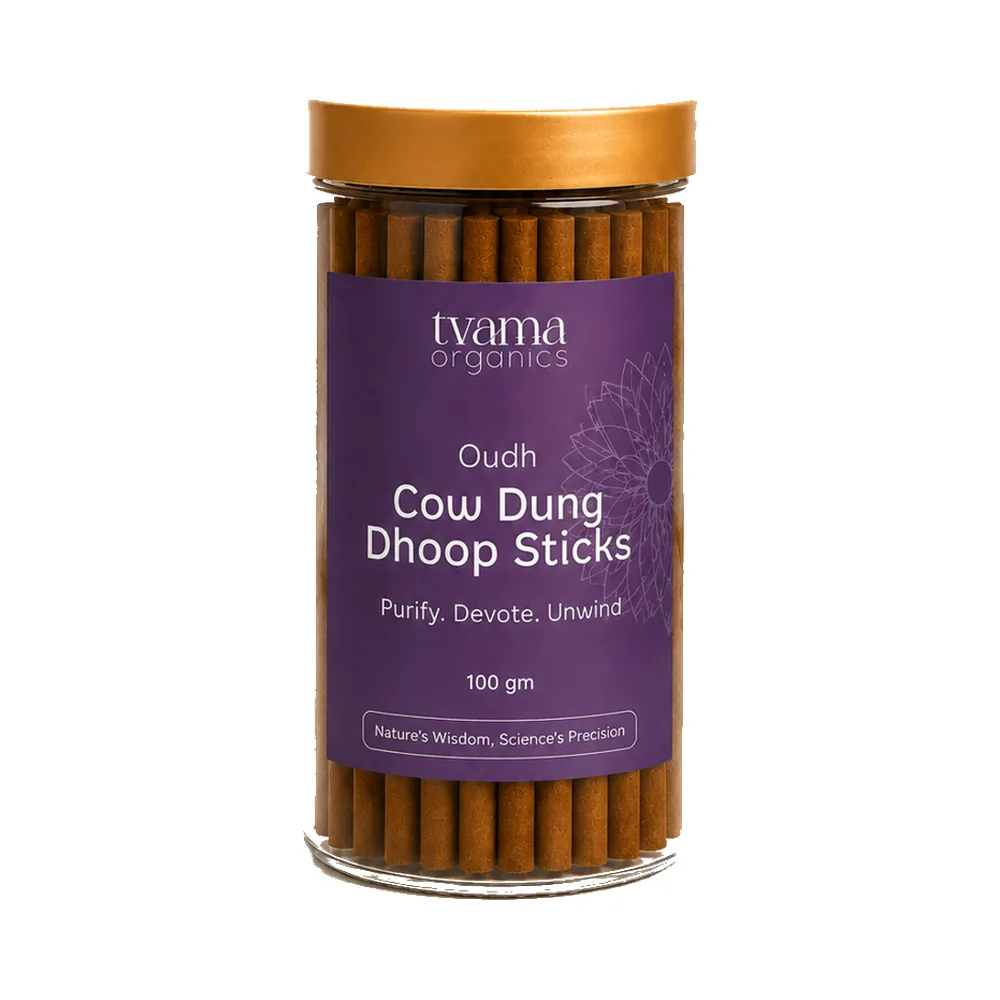 Tvama Oudh Cow Dung Dhoop Sticks jar