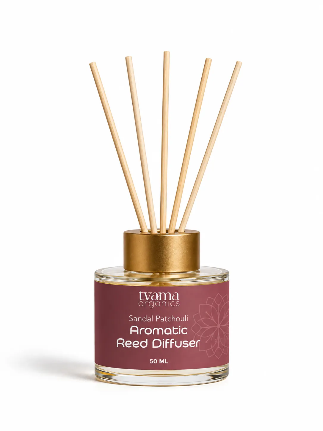 Tvama Sandal Patchouli Aromatic Reed Diffuser with reeds