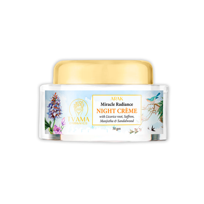 ARAK Night Cream | Licorice Root, Saffron, Manjistha & Sandalwood for Brightening and Hydration | 50gm