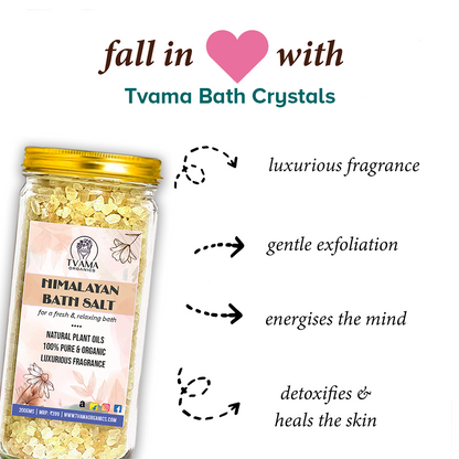 Himalayan Bath Salt Crystals | Jasmine | Body & Foot Spa | For Pain Relief and Relaxation | 200g